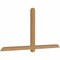 Ekena Millwork Eugene Smooth Timber Gable Bracket, Western Red Cedar, 84"W x 42"H x 3 1/2"D x 3 1/2"F, 12/12 Pitch GBW084X42X0404EUG00SWR - alternate 3
